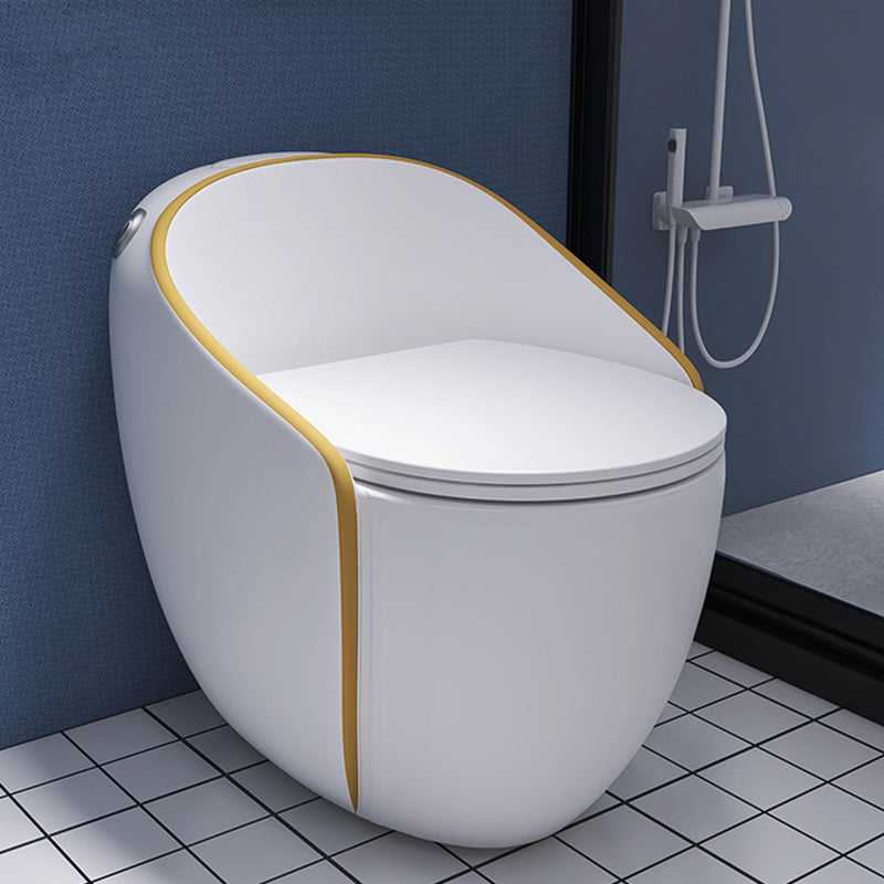 Modern Floor Mount Flush Toilet Spray Gun Included Toilet Bowl for Washroom