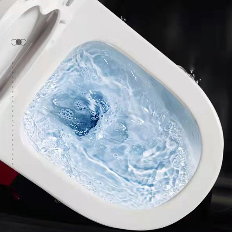 Contemporary Floor Mount Flush Toilet Spray Gun Included Toilet Bowl for Washroom