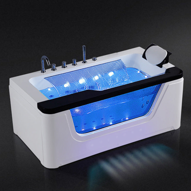 Acrylic Modern Bathtub Freestanding White Jets Included Bath