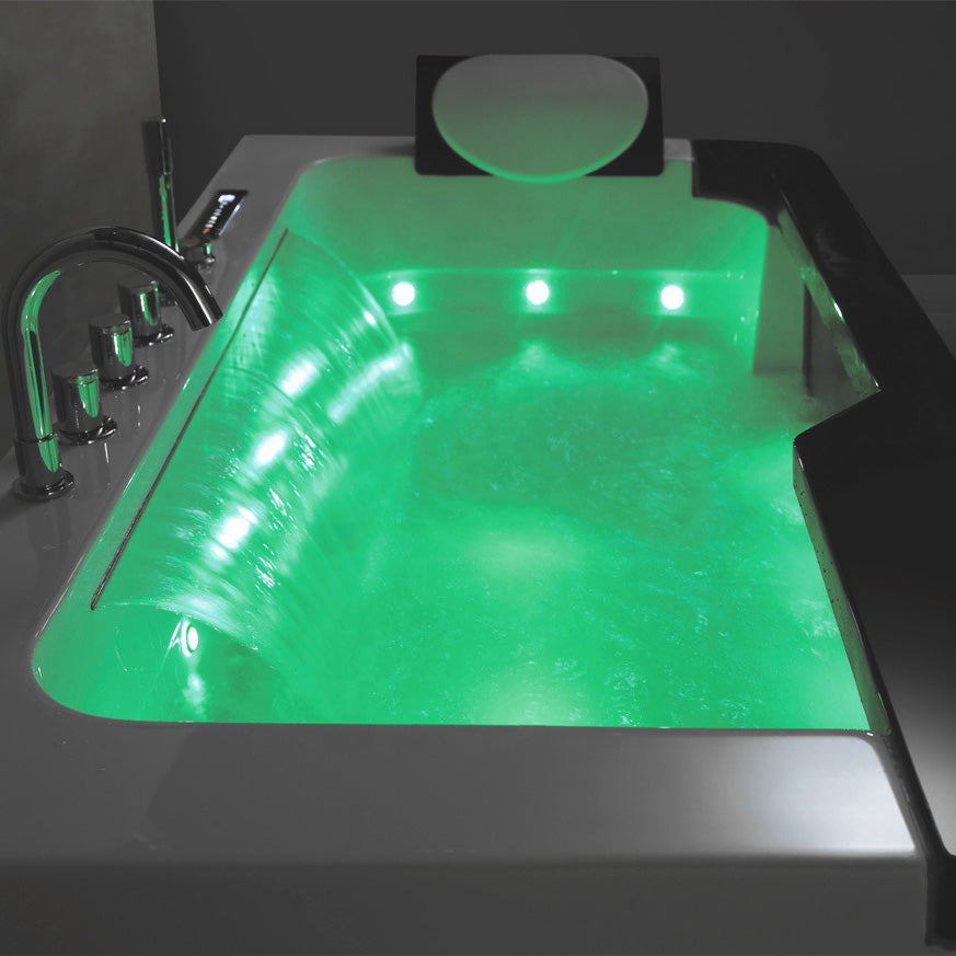 Acrylic Modern Bathtub Freestanding White Jets Included Bath