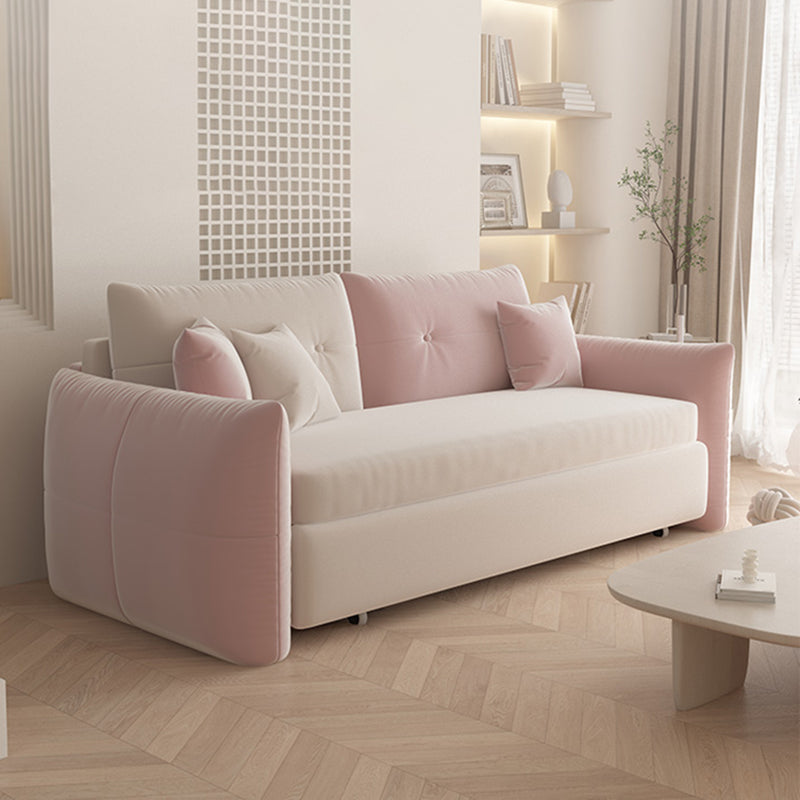 Contemporary Foldable Futon Sleeper Pink Futon Sleeper Sofa Bed