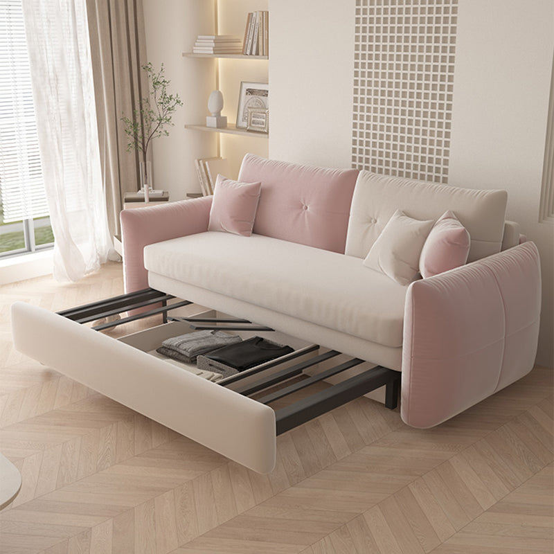 Contemporary Foldable Futon Sleeper Pink Futon Sleeper Sofa Bed