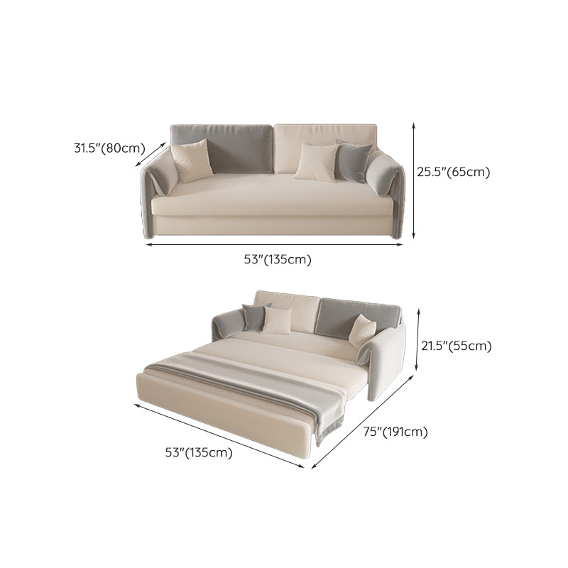 Contemporary Foldable Futon Sleeper Gray Futon Sleeper Sofa Bed