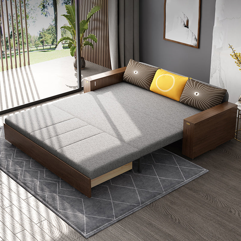 29" Wide Contemporary Sleeper Sofa Futon Gray Storage Sleeper Sofa