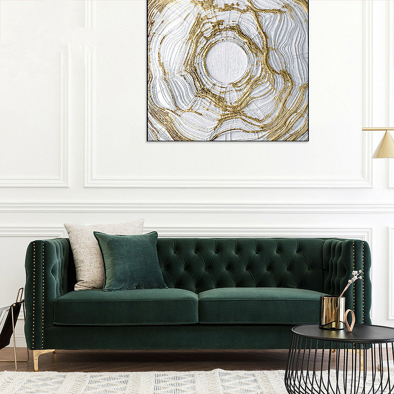 33" Wide Glam Sleeper Sofa Pillow Included Tufted Back Sleeper Sofa