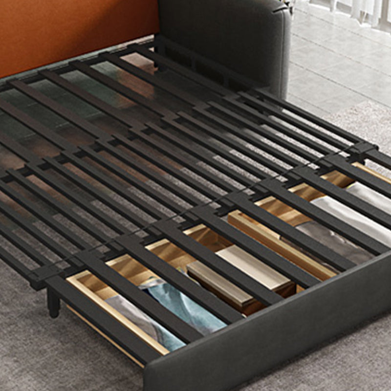 32" Wide Glam Sleeper Sofa Leather Pillow Included Foldable Sleeper Sofa