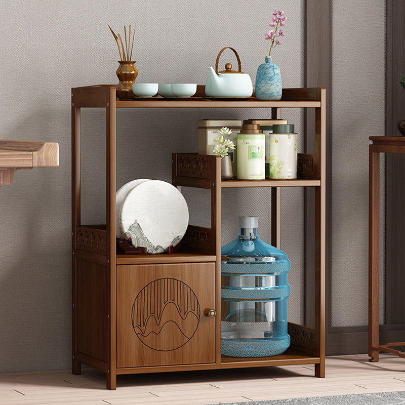 Contemporary Style Table Double Tier Wood Accent Side Table with Shelf