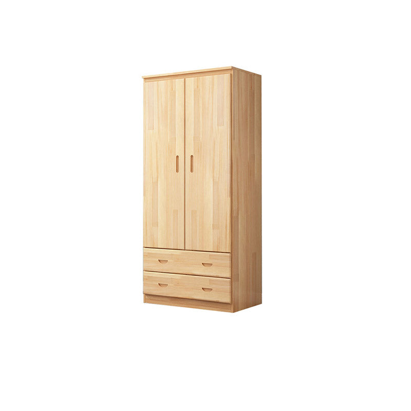 Contemporary Style Wardrobe Armoire Wood Combination Armoire with Doors