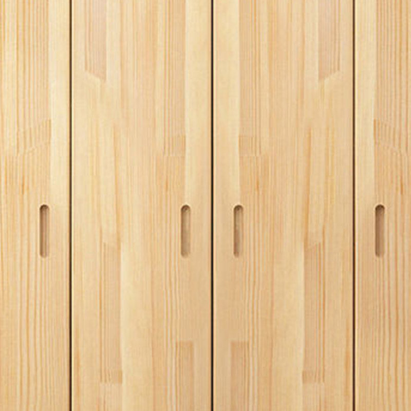Contemporary Style Wardrobe Armoire Wood Combination Armoire with Doors