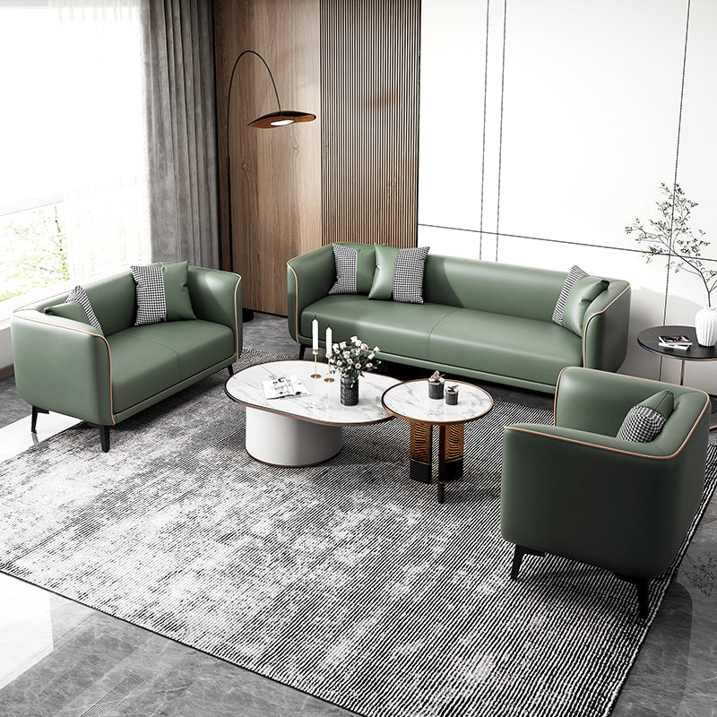 Modern Square Arm Standard Sofa Metal Legs Settee for Living Room