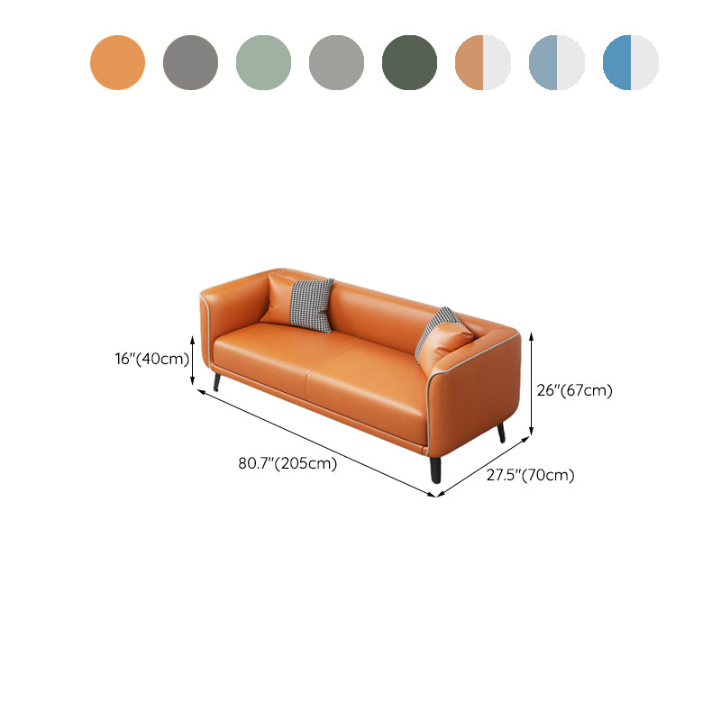 Modern Square Arm Standard Sofa Metal Legs Settee for Living Room