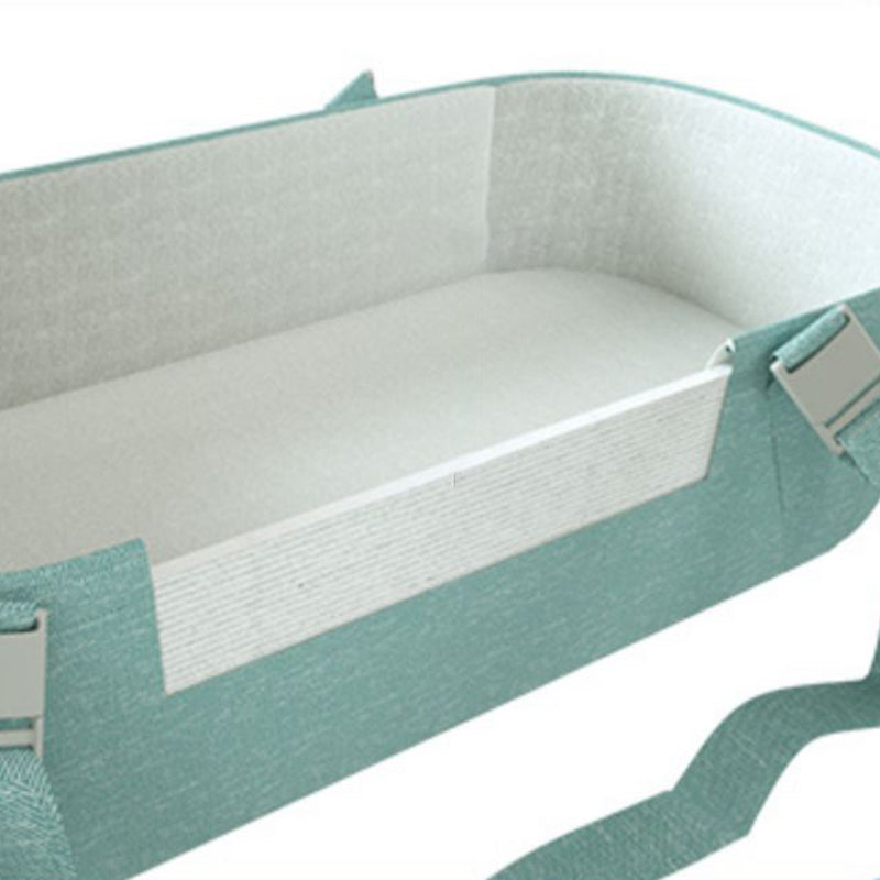Portable Moses Basket Blue Oval Moses Basket with Bedding for Newborn