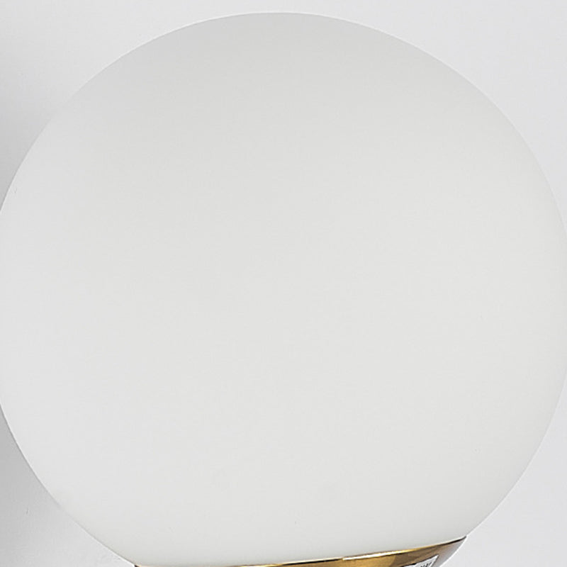 Modernism Wall Sconce Spherical Glass Wall Light Fixture in Gold for Bedroom
