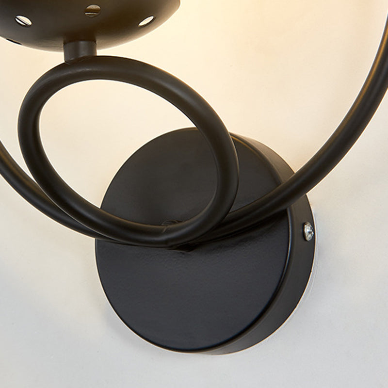 Modernism Wall Sconce Spherical Glass Wall Light Fixture for Bedroom