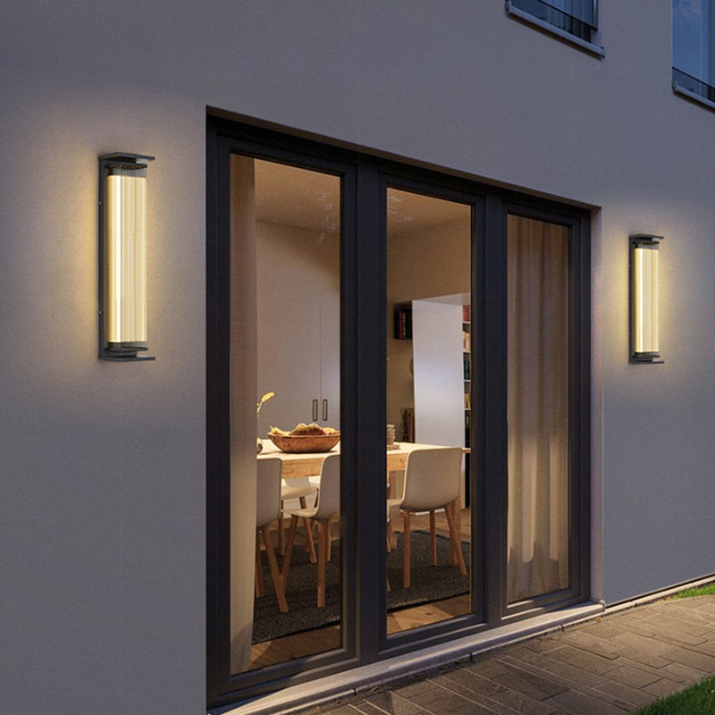 Metal Rectangle Wall Mount Lamp Simple 1 Light Wall Mounted Light Fixture