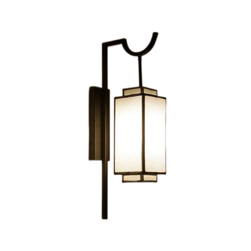 1 Light Geometric Wall Mount Light Modern Fabric Wall Lamp for Bedroom