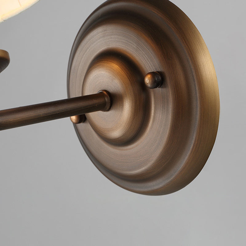 Cylinder Wall Light Fixture Modern Fabric 1 Light Wall Sconce for Bedroom