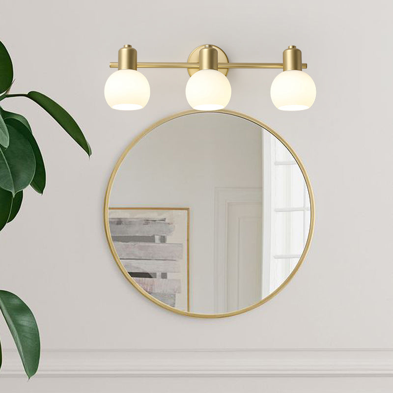1 / 2 / 3 - Light Wall Sconce Adjustable Iron & Glass Post Modern Wall Lighting in Gold