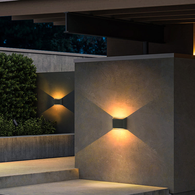 Grey Aluminum LED 1 - Light Wall Fixture Square Wall Mounted Lighting