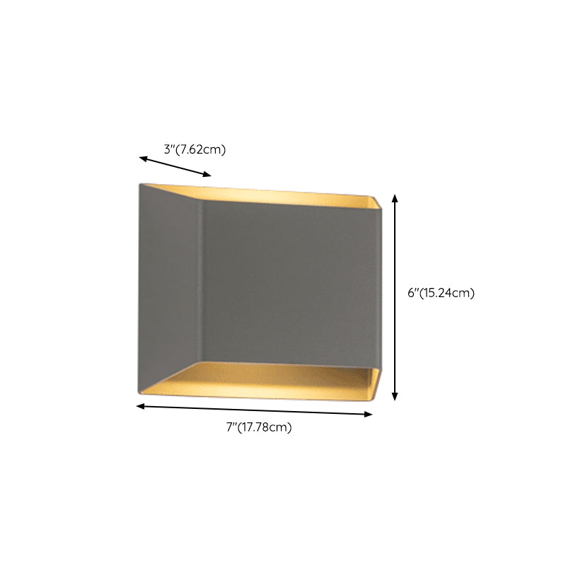 Grey Aluminum LED 1 - Light Wall Fixture Square Wall Mounted Lighting