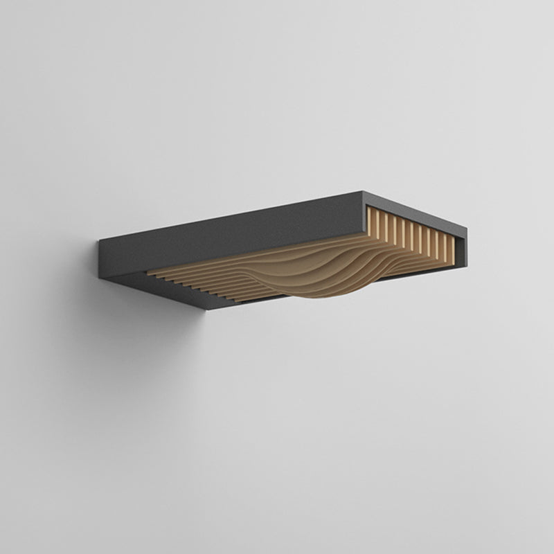 Metal LED Wall Mount Aluminum and Acrylic Geometric Wall Lighting in Matte Black