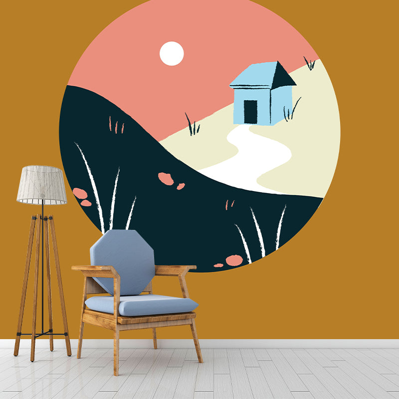 Landscape Illustration Wall Mural Wallpaper Modern Style Bedroom Wall Mural
