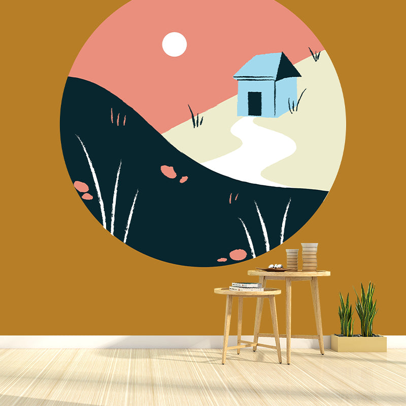 Landscape Illustration Wall Mural Wallpaper Modern Style Bedroom Wall Mural