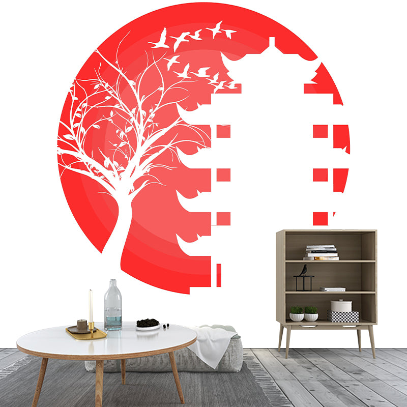 Landscape Illustration Wall Mural Wallpaper Modern Style Bedroom Wall Mural