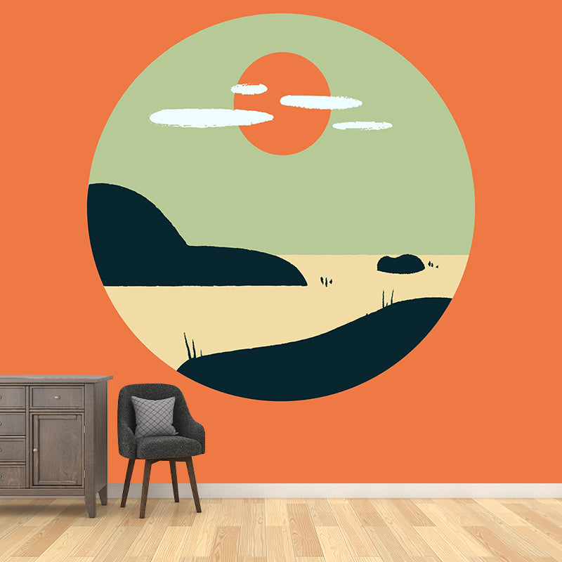 Landscape Illustration Wall Mural Wallpaper Modern Style Bedroom Wall Mural