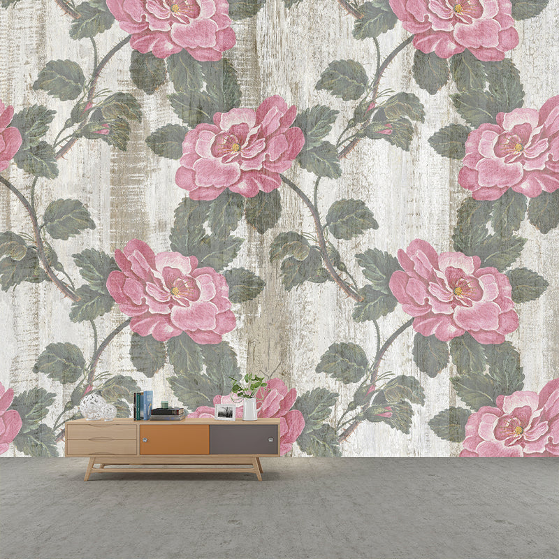Illustration Stain Resistant Wallpaper Plant Decoration Living Room Wall Mural