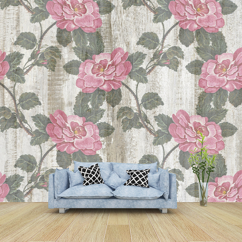 Illustration Stain Resistant Wallpaper Plant Decoration Living Room Wall Mural