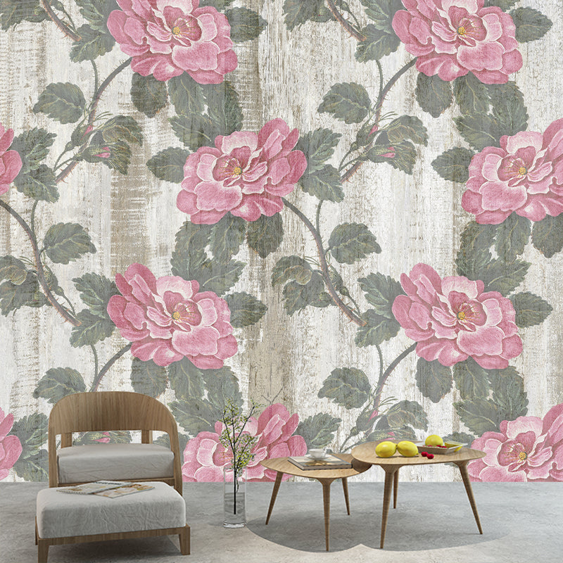 Illustration Stain Resistant Wallpaper Plant Decoration Living Room Wall Mural