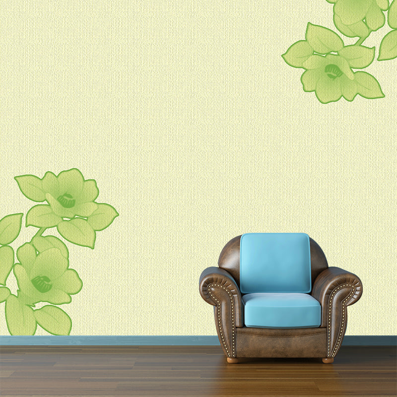 Illustration Stain Resistant Wallpaper Plant Decoration Living Room Wall Mural