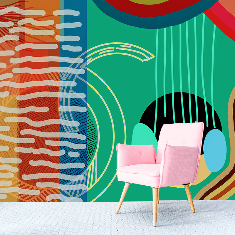 Illustration Environment Friendly Mural Wallpaper Abstract Style Living Room Wall Mural
