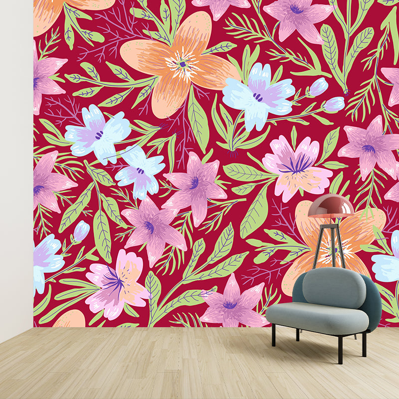 Environmental Illustration Mural Wallpaper Plant Decoration Indoor Mural