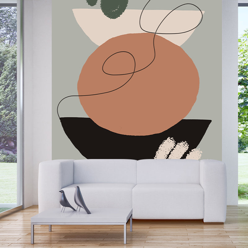 Modern Illustration Mural Wallpaper Abstract Style Indoor Wall Mural