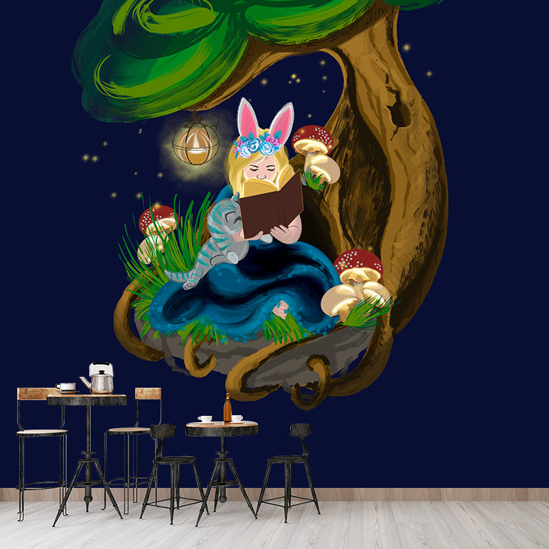 Cartoon Characters Wallpaper Mildew Resistant Sleeping Room Wall Mural
