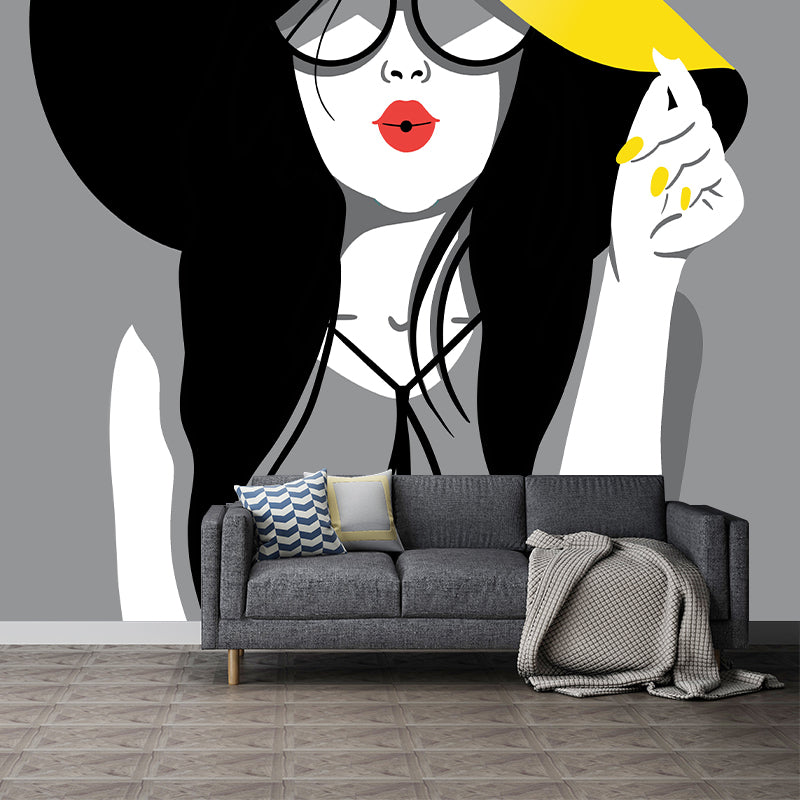 Character Illustration Wall Mural Wallpaper Sitting Room Wall Mural