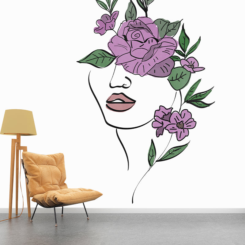 Character Illustration Wall Mural Wallpaper Sitting Room Wall Mural