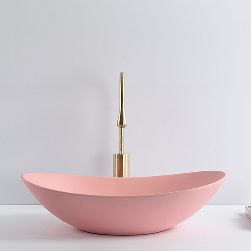 Contemporary Vessel Bathroom Sink Porcelain Vessel Lavatory Sink