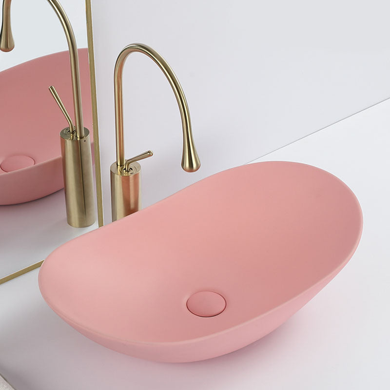 Contemporary Vessel Bathroom Sink Porcelain Vessel Lavatory Sink
