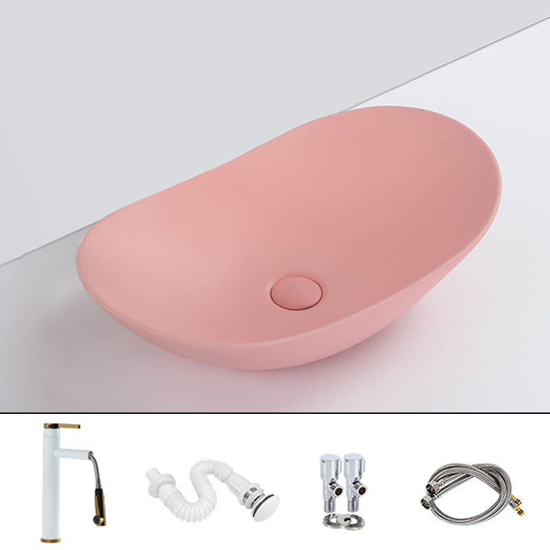 Contemporary Vessel Bathroom Sink Porcelain Vessel Lavatory Sink