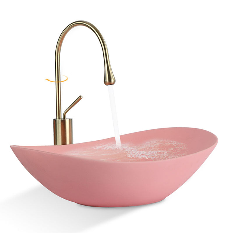Contemporary Vessel Bathroom Sink Porcelain Vessel Lavatory Sink