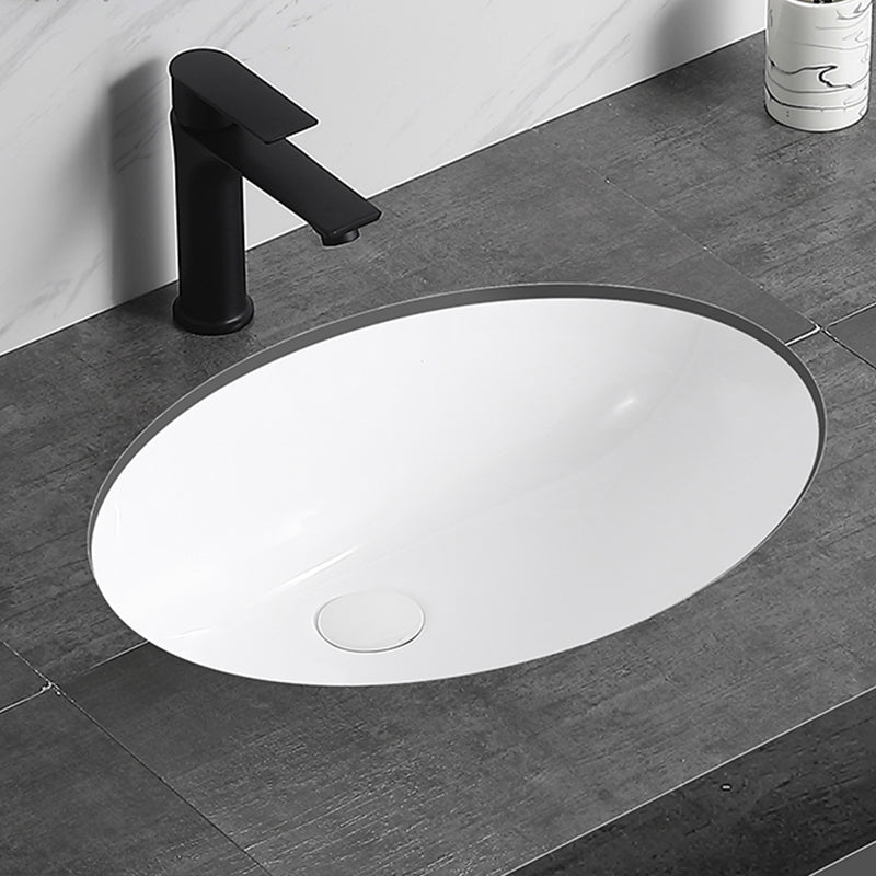 Modern Bathroom Sink Pop-Up Drain Overflow Hole Vessel Sink with Faucet