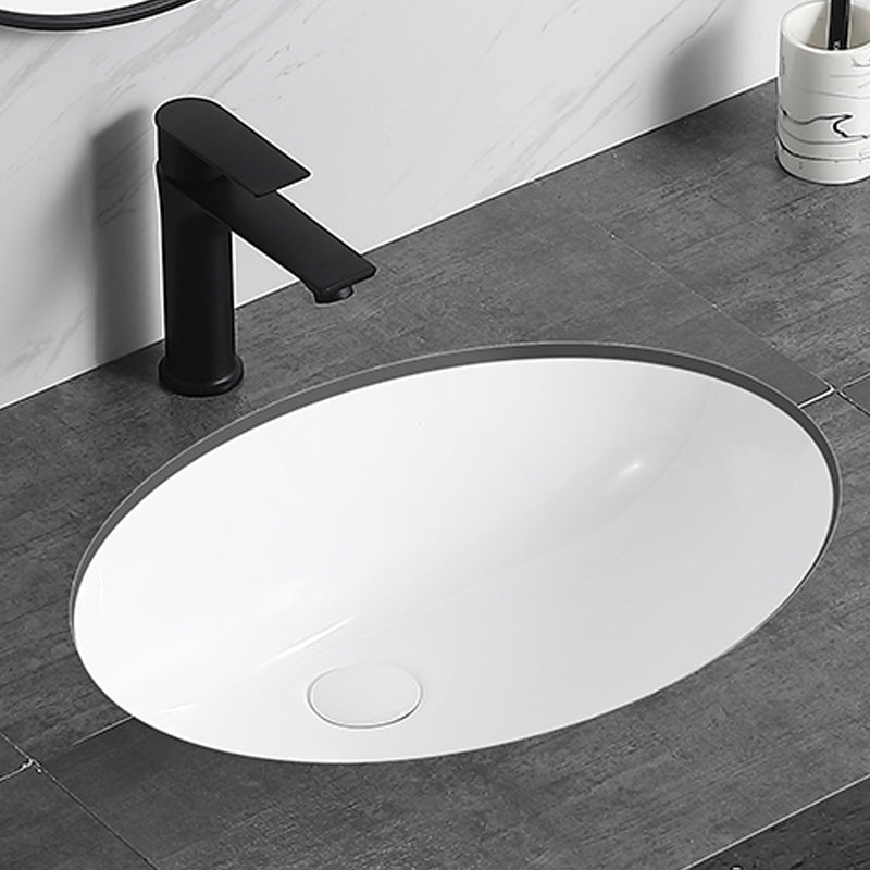 Modern Bathroom Sink Pop-Up Drain Overflow Hole Vessel Sink with Faucet