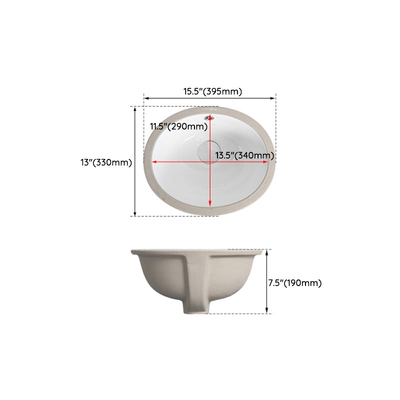 Modern Bathroom Sink Pop-Up Drain Overflow Hole Vessel Sink with Faucet