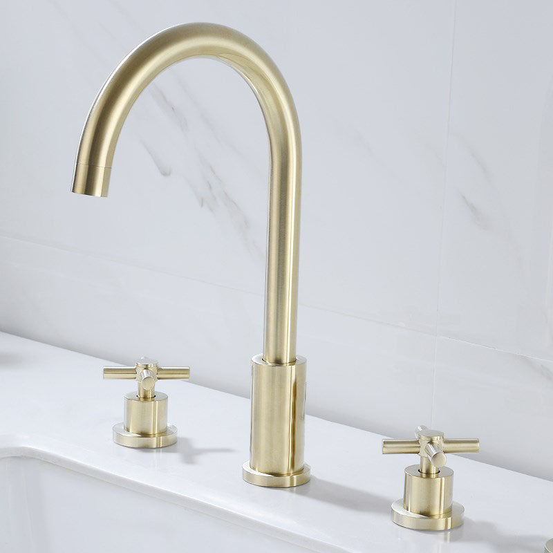 Modern Roman Tub Faucet Set Copper Deck-Mount with Handles Bathtub Faucet