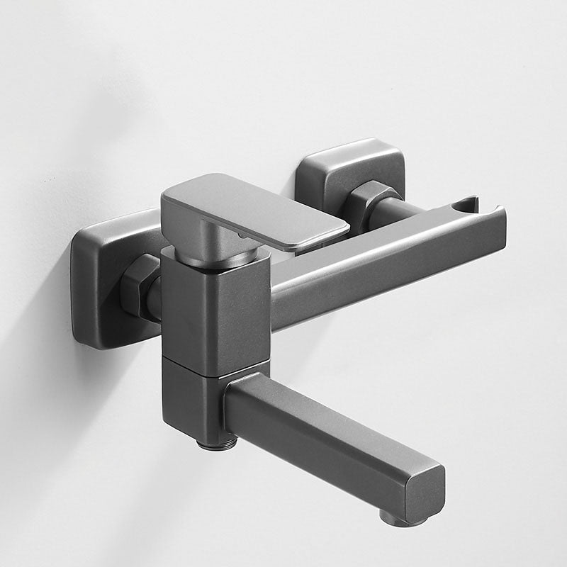 Modern Tub Faucet Trim Copper with Handheld Shower Wall Mounted Bath Filler