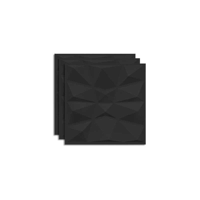 Modern Tin Backsplash Paneling Smooth Upholstered Wall Ceiling in Black and White