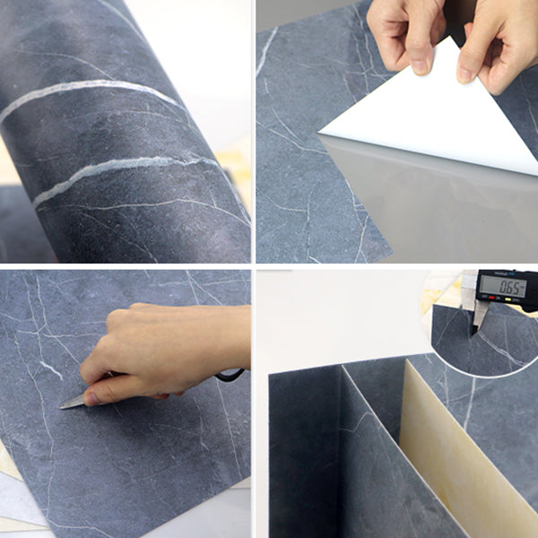 PVC Peel & Stick Field Tile Single Tile Waterproof Wallpaper with Square Shape